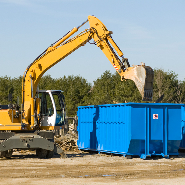 what size residential dumpster rentals are available in Slayden TN